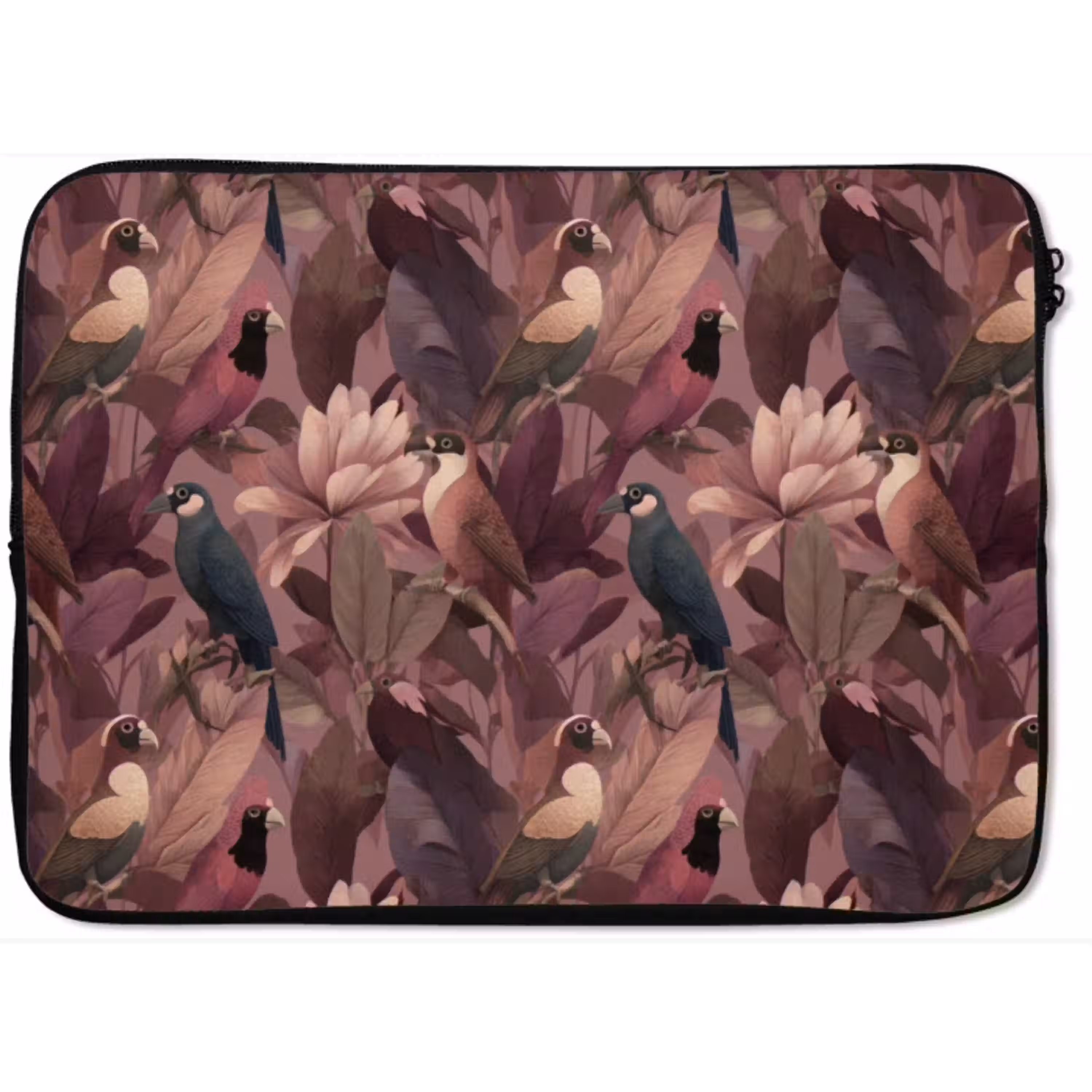 Vogels - Bladeren - Roze laptophoes neopreen klein 279 -zkaufland3dotto