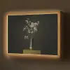 Bloembollen - Wit - Vaas - Minimalistisch Light Box met batterij (Wandlamp) middel -z3d_website