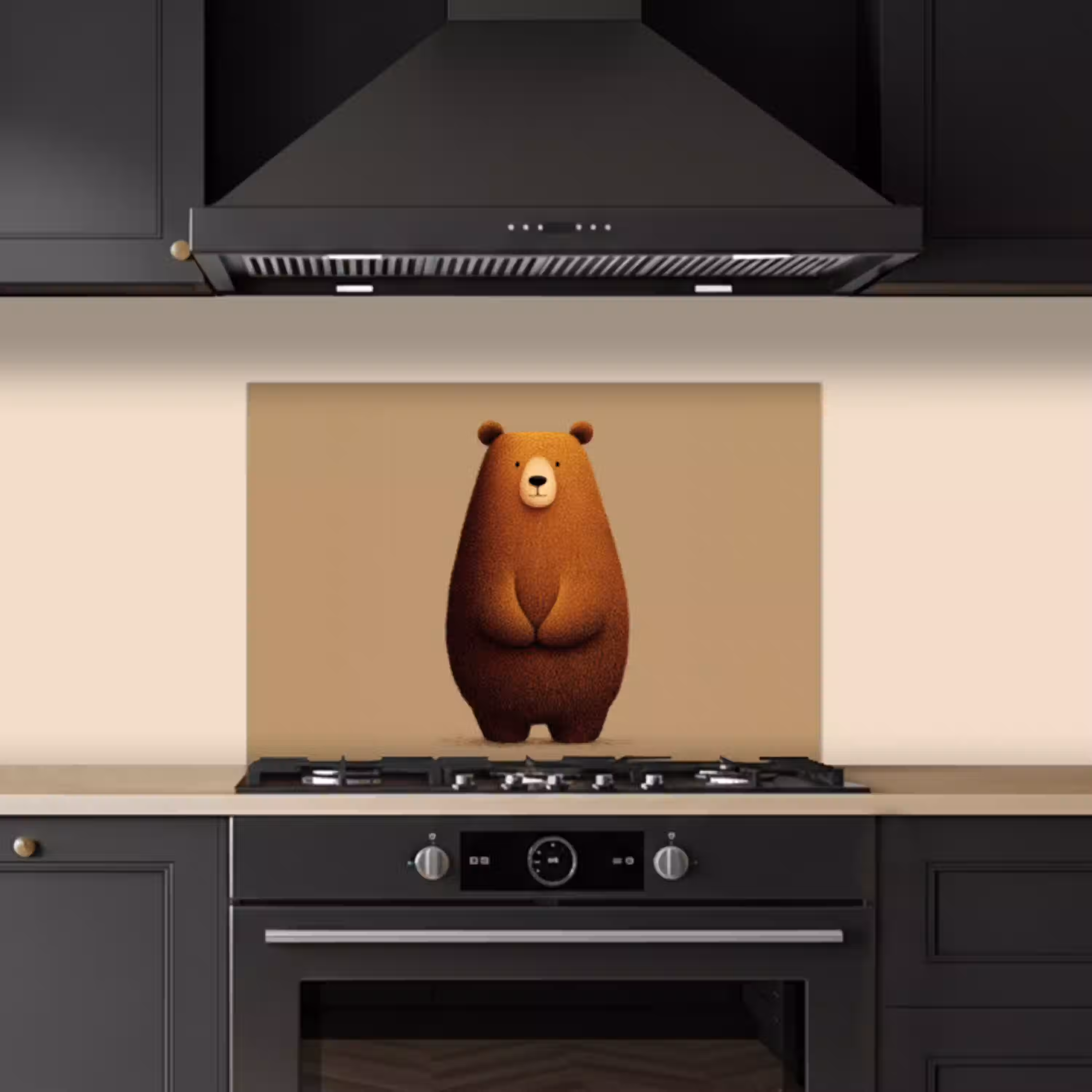 Beer - Minimalistisch - Bruin keuken achterwand spatscherm klein -sfeer1