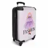 Fashion - Paarse jurk NBS - Handbagage koffer - Kinderen Unisex middel -productfoto_3d