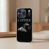 Koffie - Croissant - Tekst Telefoonhoesje iPhone 17 Pro klein -sfeer2