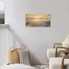 Strand - Duinen - Zonsondergang tuinposter los doek klein -sfeer8