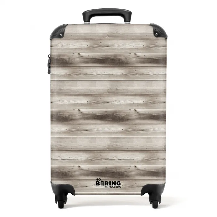 Licht verweerd hout met donkere accenten NBS - Handbagage koffer - Volwassenen Unisex middel -productfoto_recht