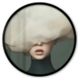Hoed - Vrouw - Beige Fotolijst rond zonder passe partout klein -3d