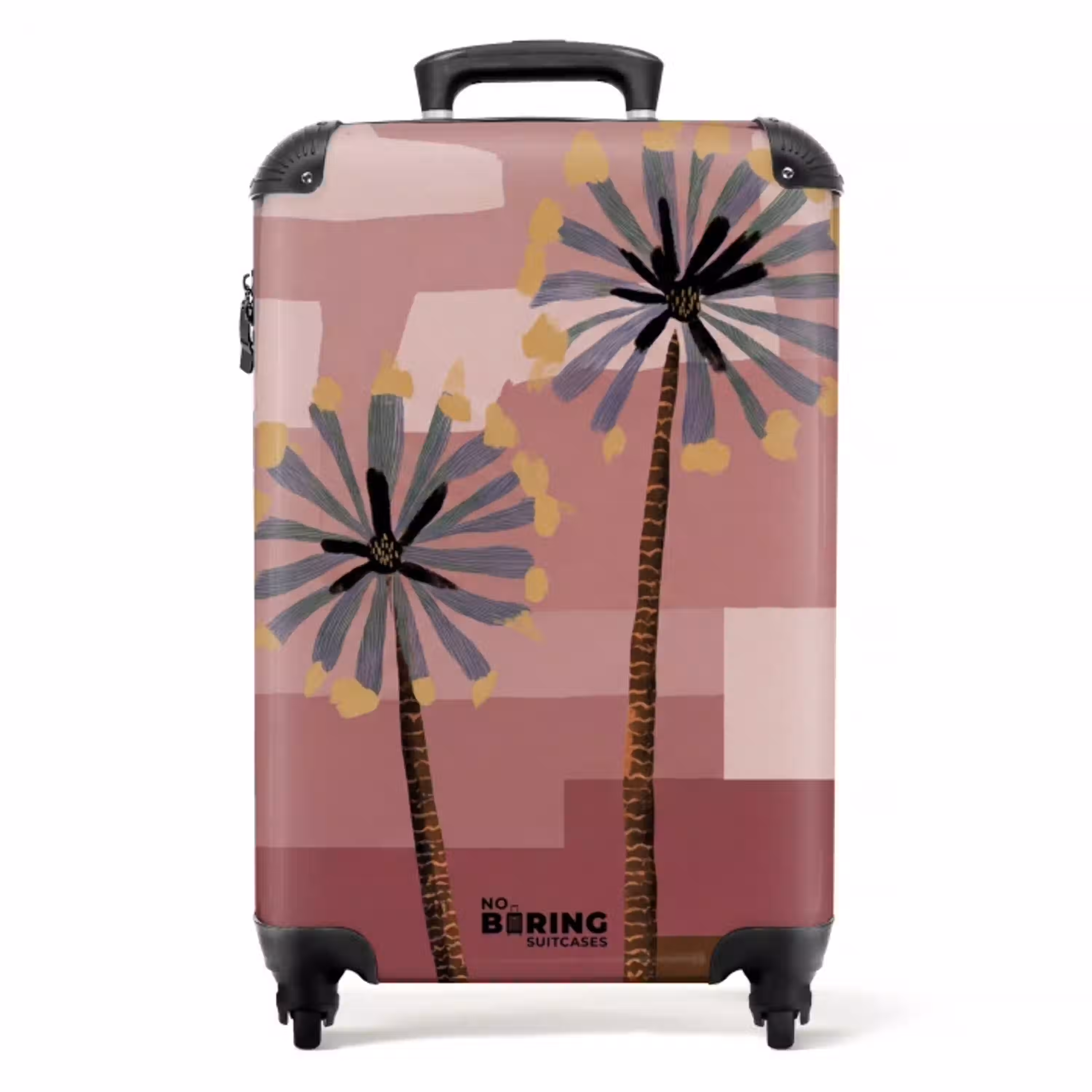 Illustratie - Bloemen - Vlakken - Abstract NBS - Handbagage koffer - Volwassenen Unisex middel -productfoto_recht