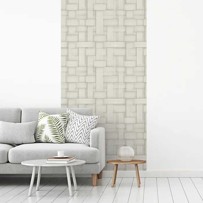 Vlechtwerk - Banen - Beige fotobehang vinyl groot 64 -woonkamer