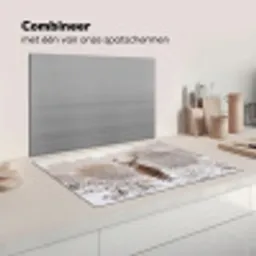 Edelhert - Bos - Sneeuw - Winter - Majestueus Inductie beschermer vinyl 3mm klein -wsfeer7_website