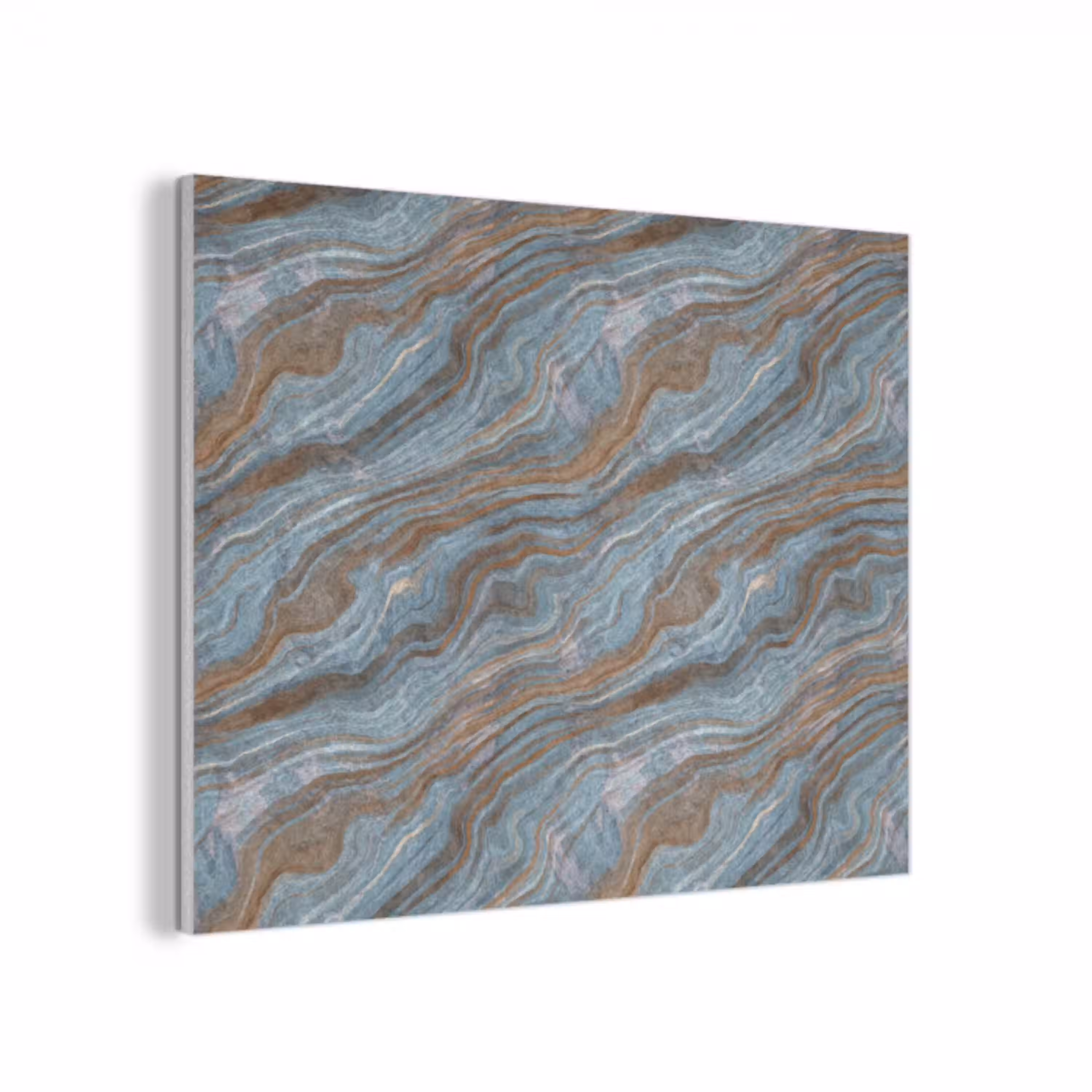 Patroon - Steen - Blauw PET vilt klein 837 -3d