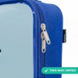 Vos - Vliegtuig -  Vliegen Kinderkoffer - Blauw klein -rits_EN