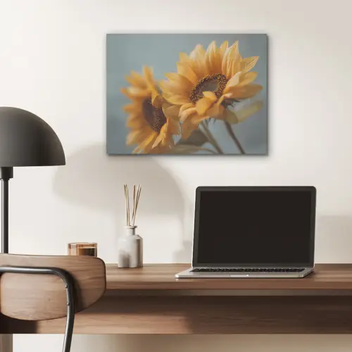 Zonnebloemen - Geel - Wazig PET vilt klein -sfeer5