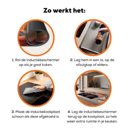 Sterrenhemel - Palmen - Rivier Inductie beschermer vinyl 3mm klein -zzzzzzz-td-werking