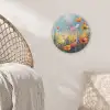 Bloemen - Natuur - Botanisch - Kunst Akoestische PET Vilt - Rond klein -sfeer4