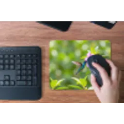 Kolibrie - Bloem - Natuur - Groen muismat rubber klein -toetsenbord