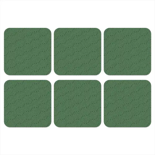 Groen - Strepen - Patroon onderzetter kurk middel 366 -3d