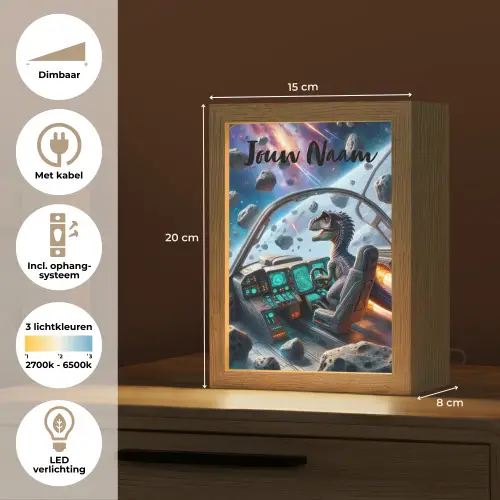 Dino - Ruimte - Jongens Light Box met kabel (Kinderlampje) klein -USP_NL