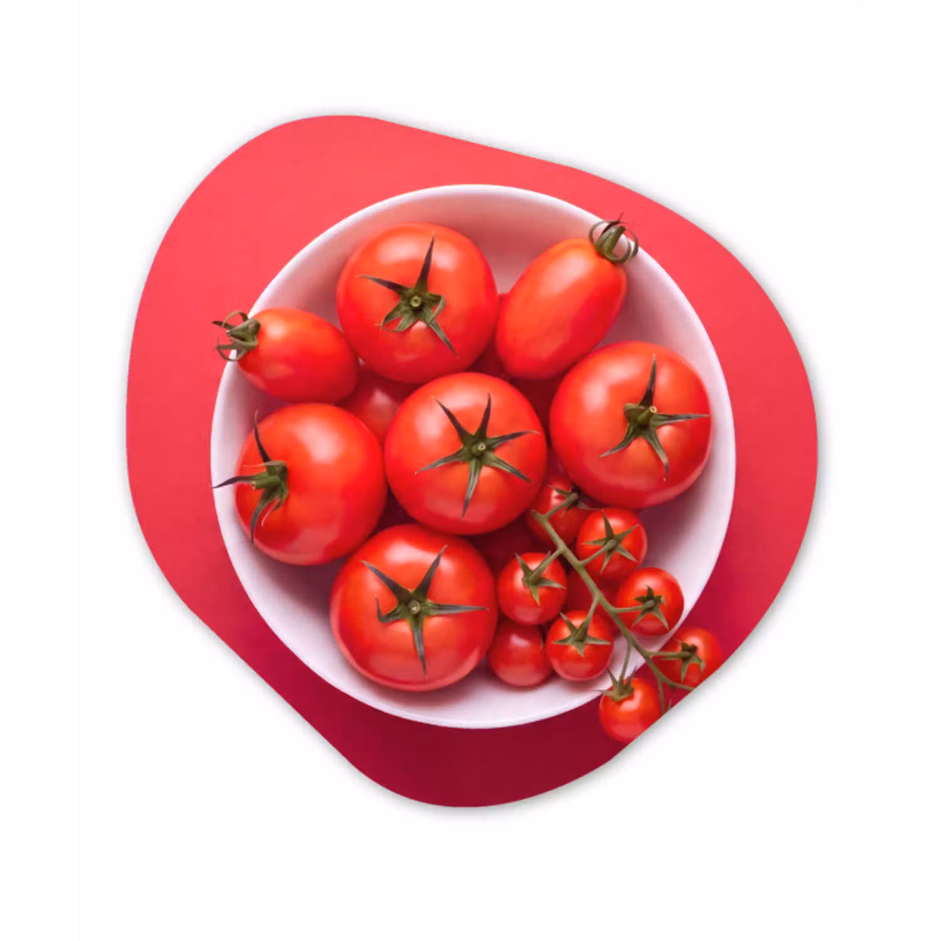 Eten - Kom - Rood Wandcirkel Organisch Forex 3mm klein -3d