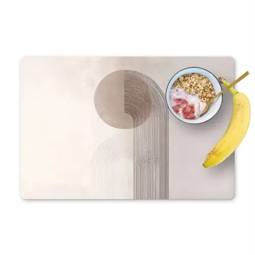 Minimalistisch - Cirkel - Lichtgrijs Placemat vinyl groot -zzzproduct_Kitchenyeah-website
