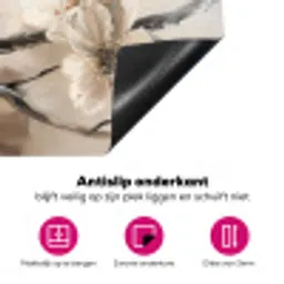 Bloemen - Natuur - Wit - Bloesem - Abstract Inductie beschermer vinyl 3mm klein -wsfeer4_website