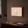 Bakje - Ijs - Aardbei - Roze Light Box met batterij (Wandlamp) middel -sfeer1