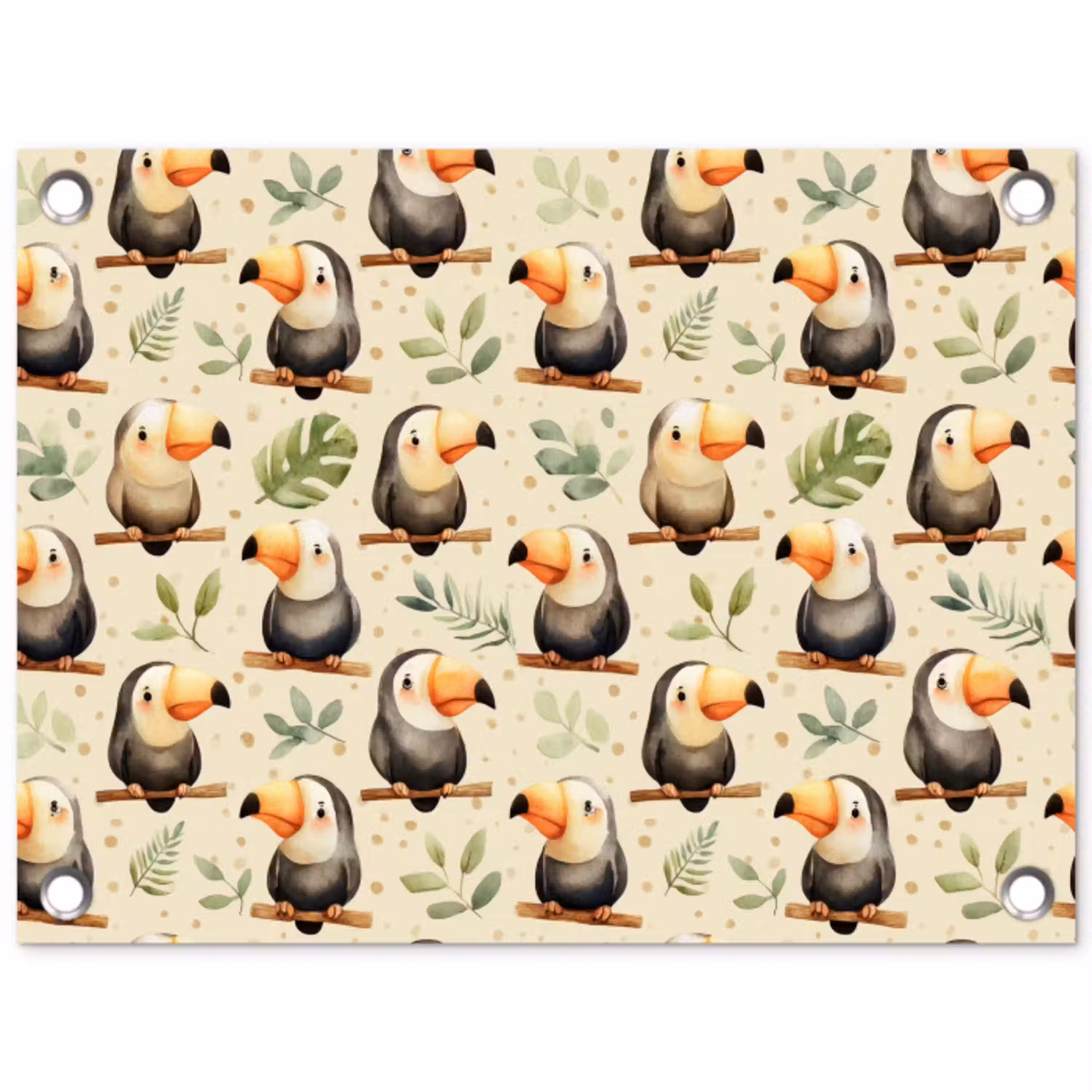 Toekans - Exotisch - Kleurrijk tuinposter los doek klein 239 -3d