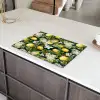 Hangende - Citroenen - Witte - Bloemetjes Inductie beschermer vinyl 3mm klein 276 -sfeer8