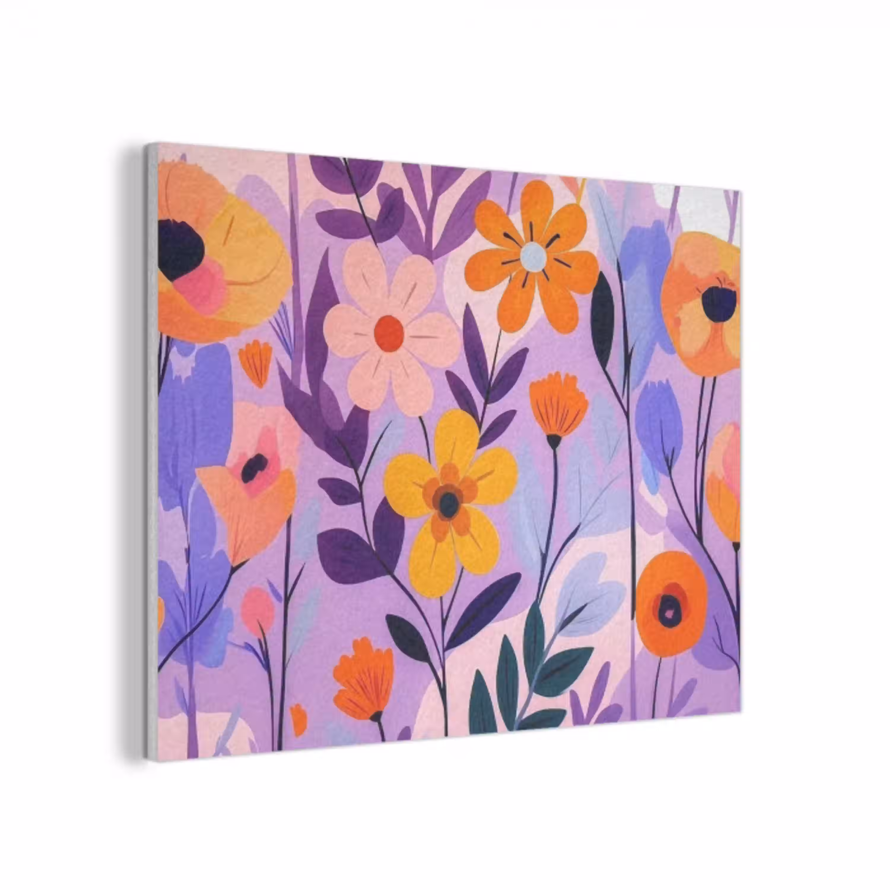 Bloemen - Kleurrijk - Bladeren PET vilt klein -3d