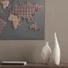 Wereldkaart - chocola - Smakelijke uitstraling PET vilt klein -sfeer6_closeup