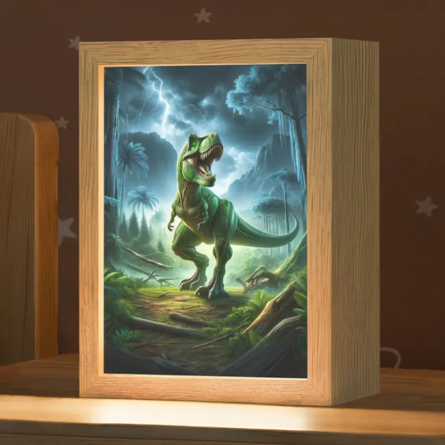 Nachtlampje - Dino - Jongens - Groen - Blauw - T-Rex