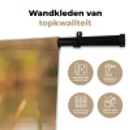 IJsvogel - Tak - Water - Kleurrijk - Levendig Wandkleed katoen klein -sfeer2
