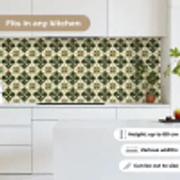 Patroon - Tegel - Groen keuken achterwand 2 middel 871 -sfeer4_UK