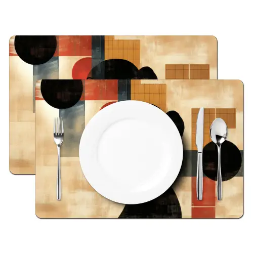 Zijaanzicht - Vrouw - Vormen Placemat vinyl groot -zzsfeer2_Kitchenyeah-website