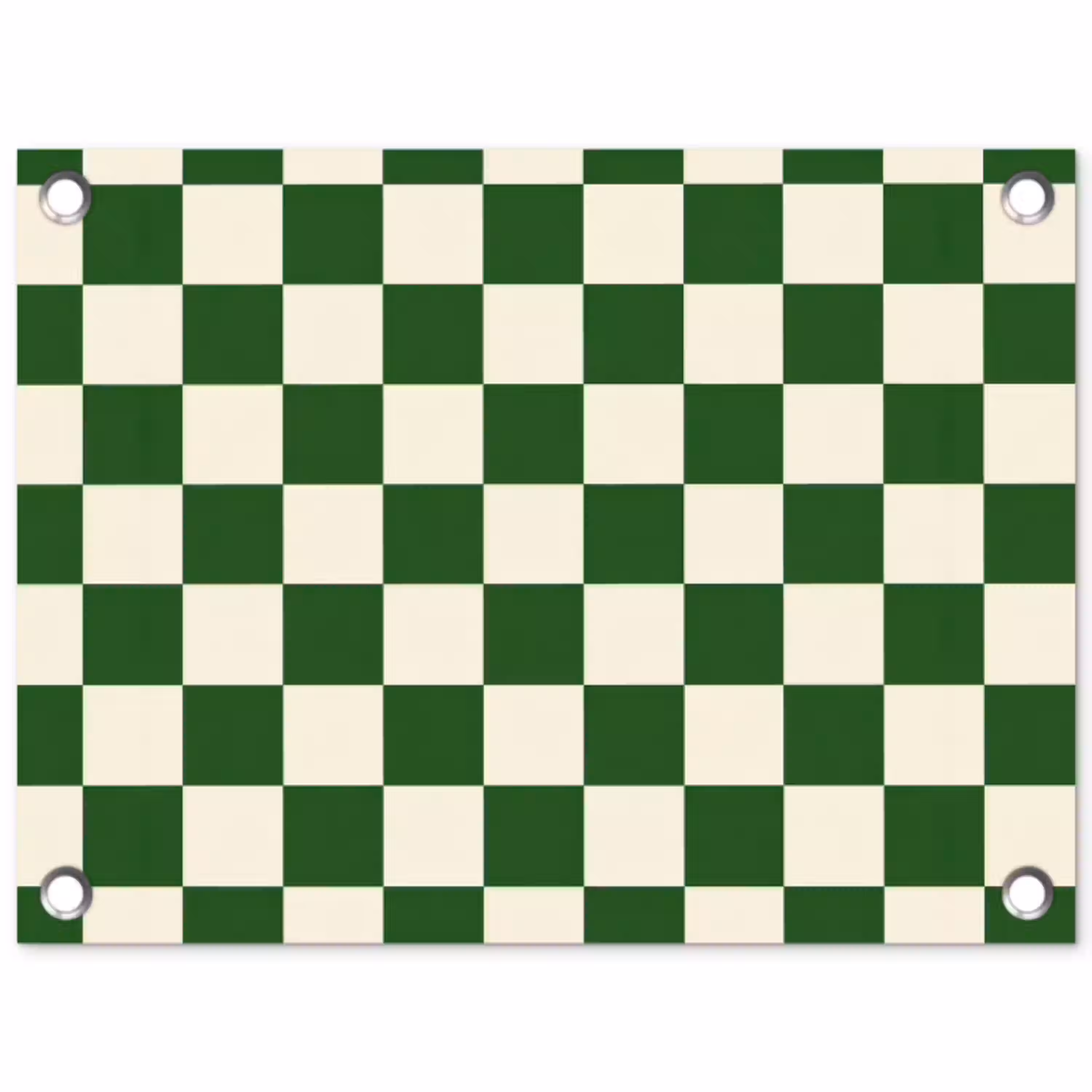 Schaakbord - Patroon - Groen tuinposter los doek klein 239 -3d