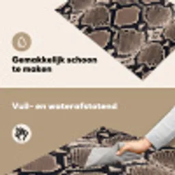 Slangenprint - Python - Bruin Inductie beschemer met haakjes klein -ky-schoon-nl