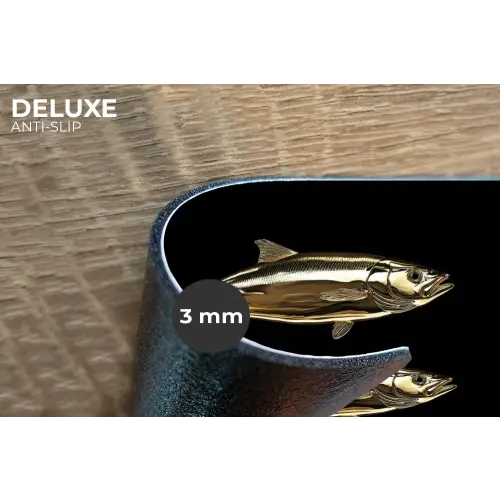 Vissen - Goud - Zwart Placemat vinyl groot -closeup