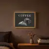 Koffie - Croissant - Tekst Light Box met batterij (Wandlamp) middel -sfeer4