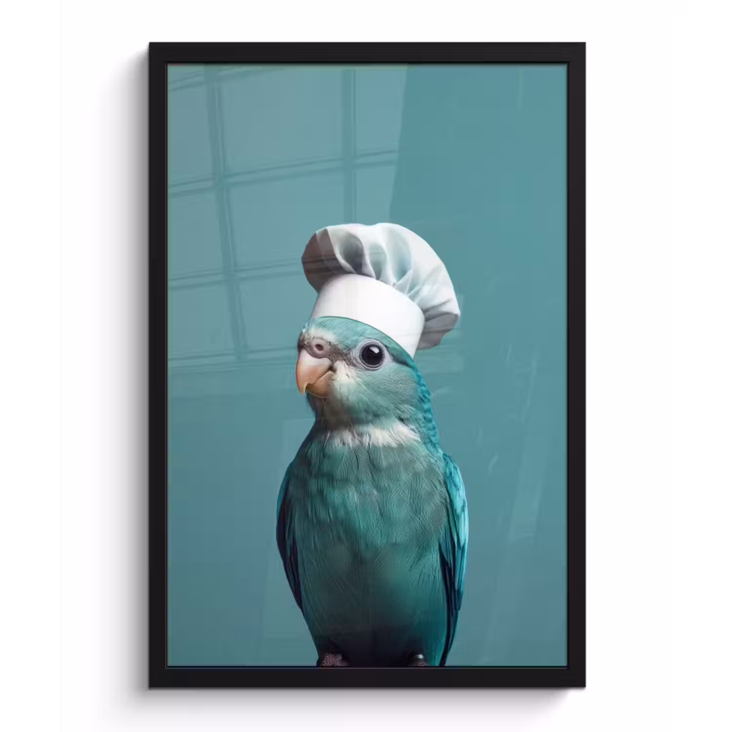 Poster met lijst - Parkiet - Vogel - Koksmuts - Cute