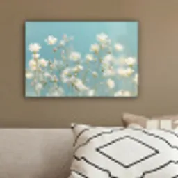 Stängel – Blumen – Luft – Weiß canvas 2cm klein -sfeer3
