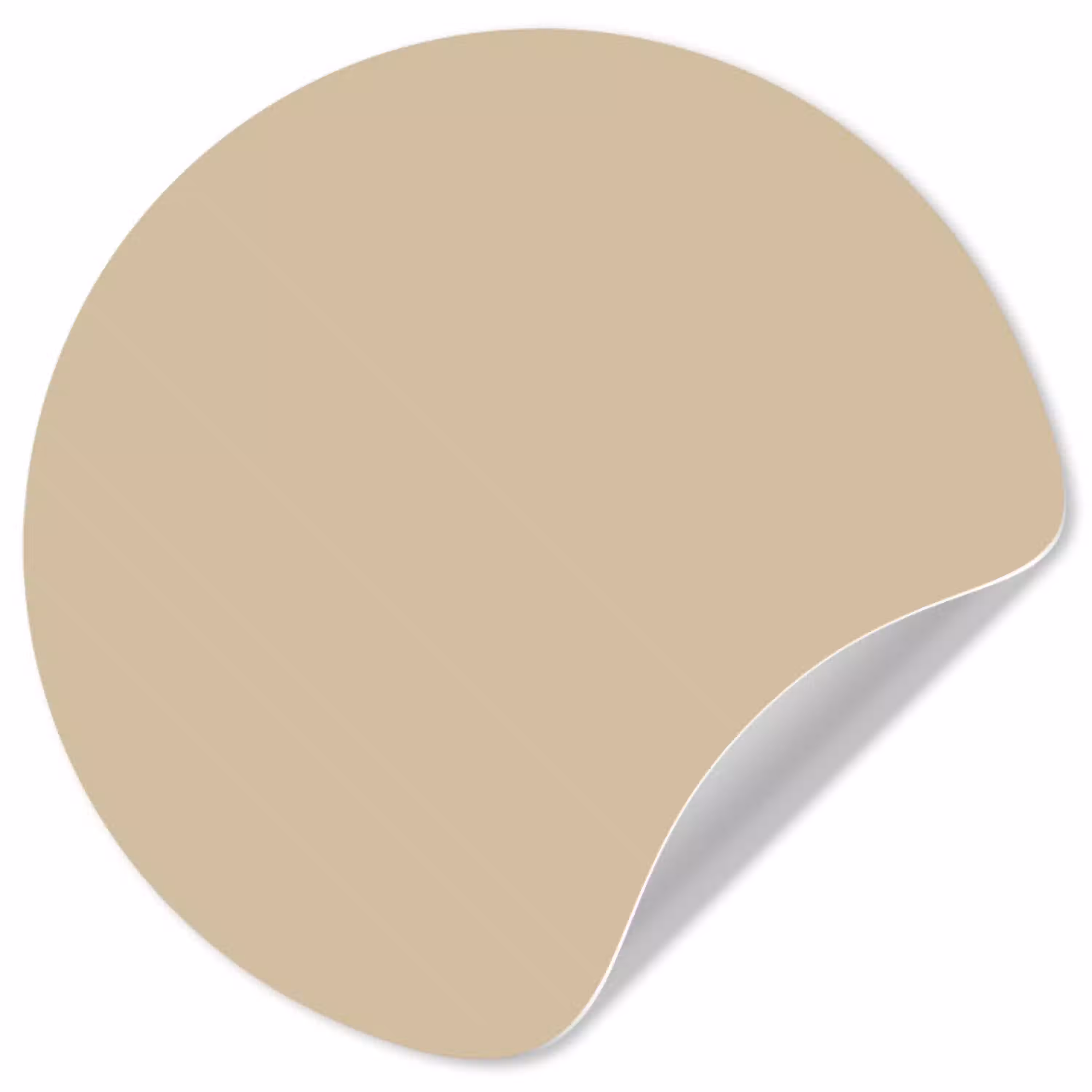 Warm - Sand - Nude Wandcirkel behangsticker klein 186 -3d