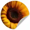 Geel - Zonnebloem - Zomers Wandcirkel behangsticker klein -3d