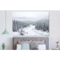 Rivier - Bevroren - Landschap - Winter forex 5mm xxl -slaapkamer