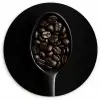 Koffiebonen - Lepel - Zwart KitchenYeah - Keuken - Wandcirkel Forex klein -3d