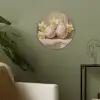 Bloemen - Eieren - Geschilderd Akoestische PET Vilt - Rond klein -sfeer2