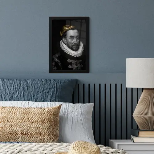 Willem van Oranje - Adriaen Thomasz - Goud fotolijst zwart zonder passe partout klein -sfeer3