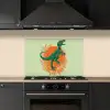 Dinosaurus - Groen - Planten - Cirkel keuken achterwand spatscherm klein -sfeer1