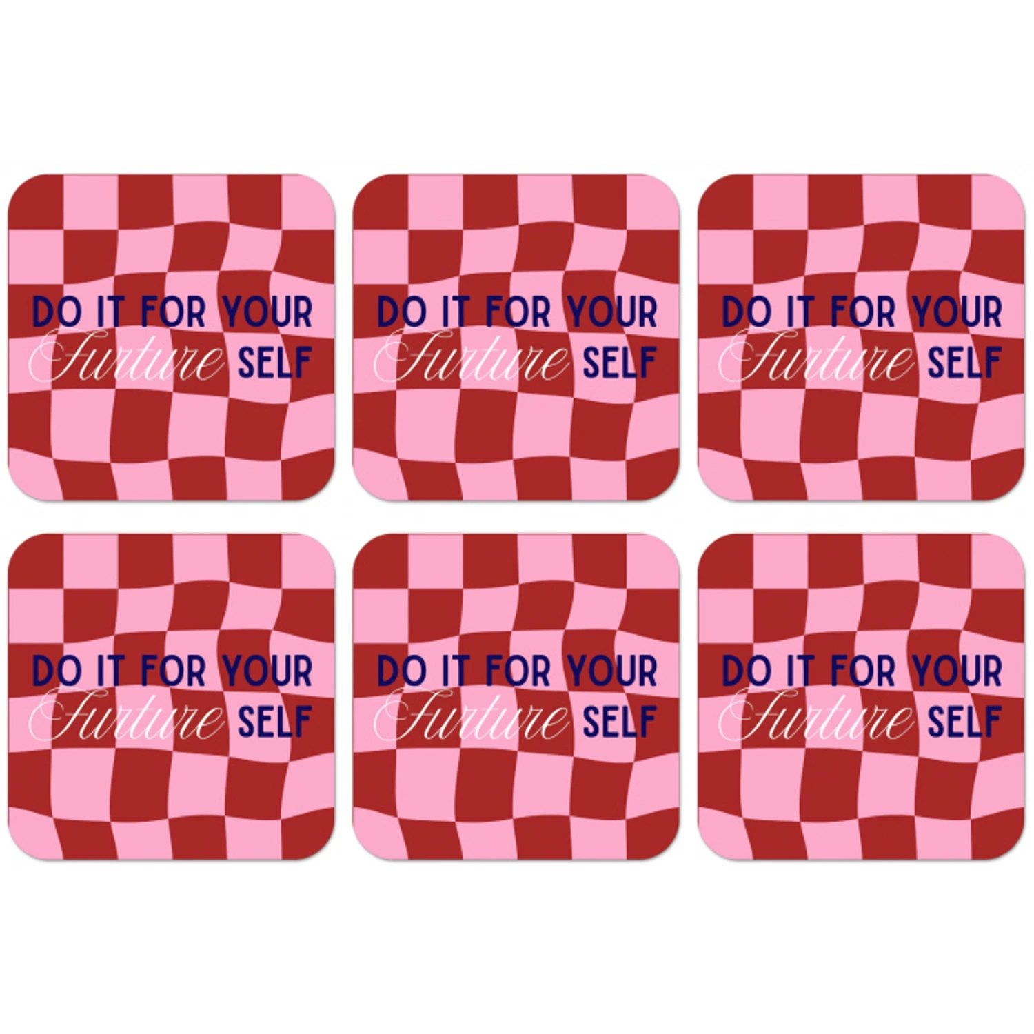 Furture - Geblokt - Rood onderzetter kurk middel -zkaufland3dotto
