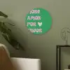 Amor - Valentijn - Groen - Tekst Akoestische PET Vilt - Rond klein -sfeer2