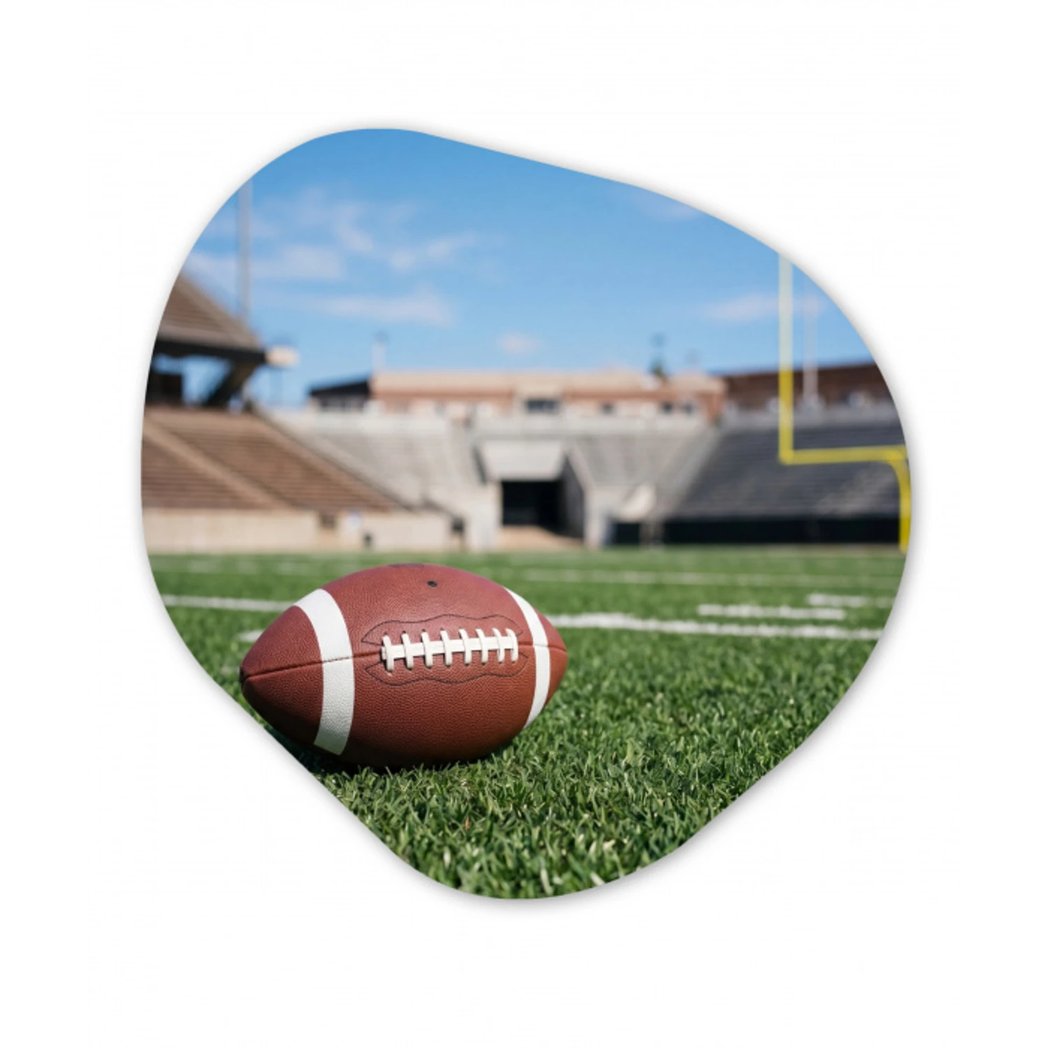 Football - Veld - Stadion - Sport Wandcirkel Organisch Forex 3mm klein -3d