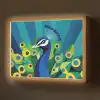 Pauw - Cirkels - Blauw Light Box met batterij (Wandlamp) middel -z3d_website