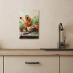 Potten - Kruiden - Hout KitchenYeah - Keuken - Canvas klein -sfeer2