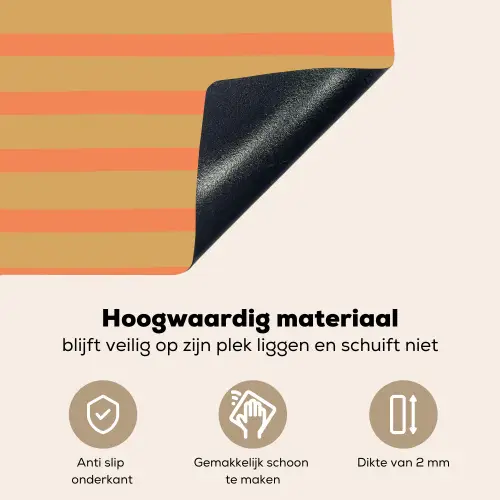 Zee - Rood - Geel - Strepen Inductie beschemer met haakjes klein 777 -ky-onderkant-nl
